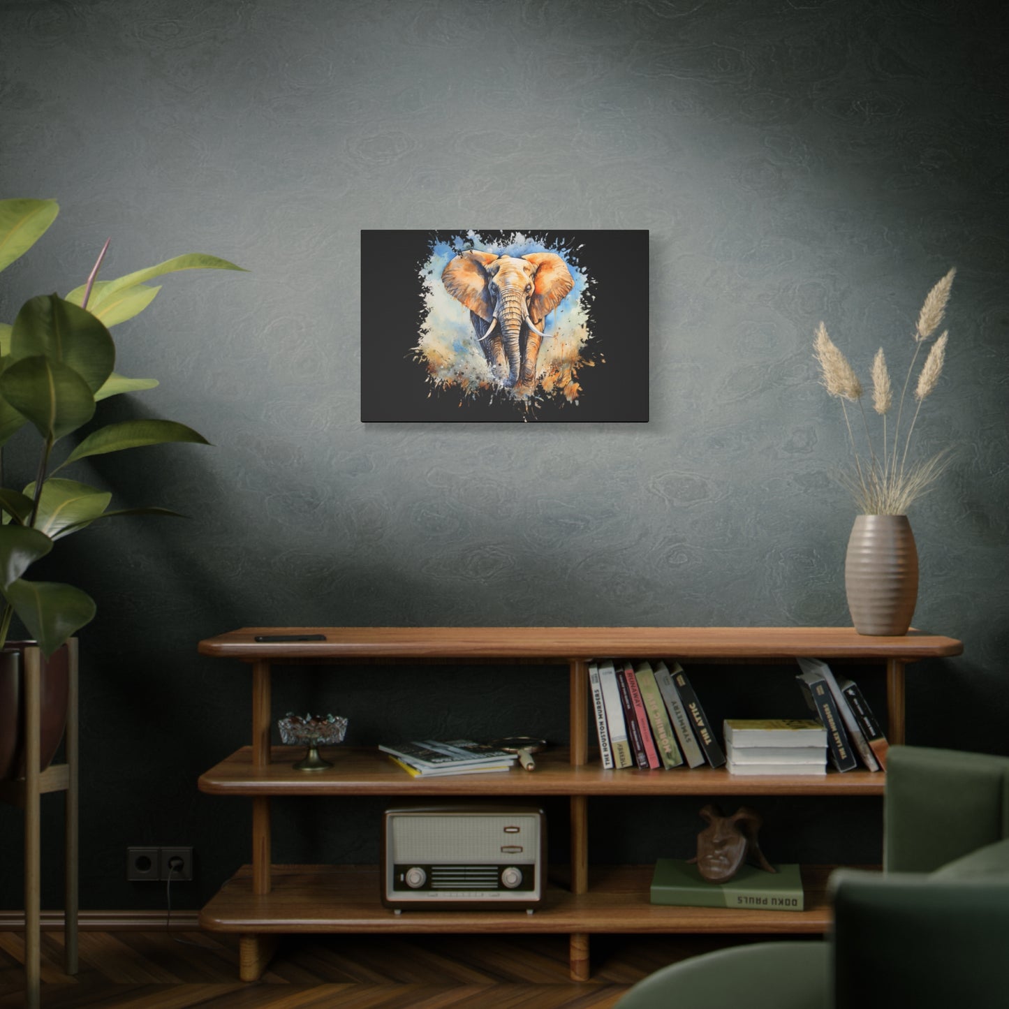 Matte Canvas, Stretched, 1.25" - Elephant