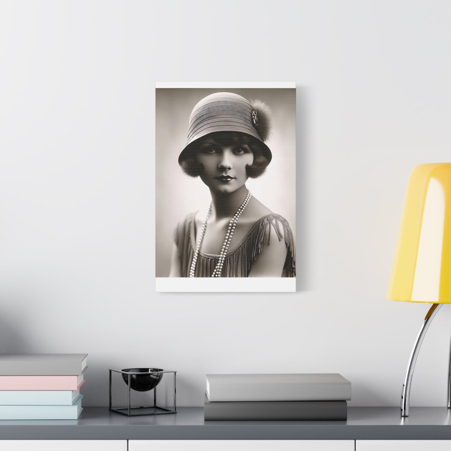 Vintage 1920s Flapper Portrait Canvas