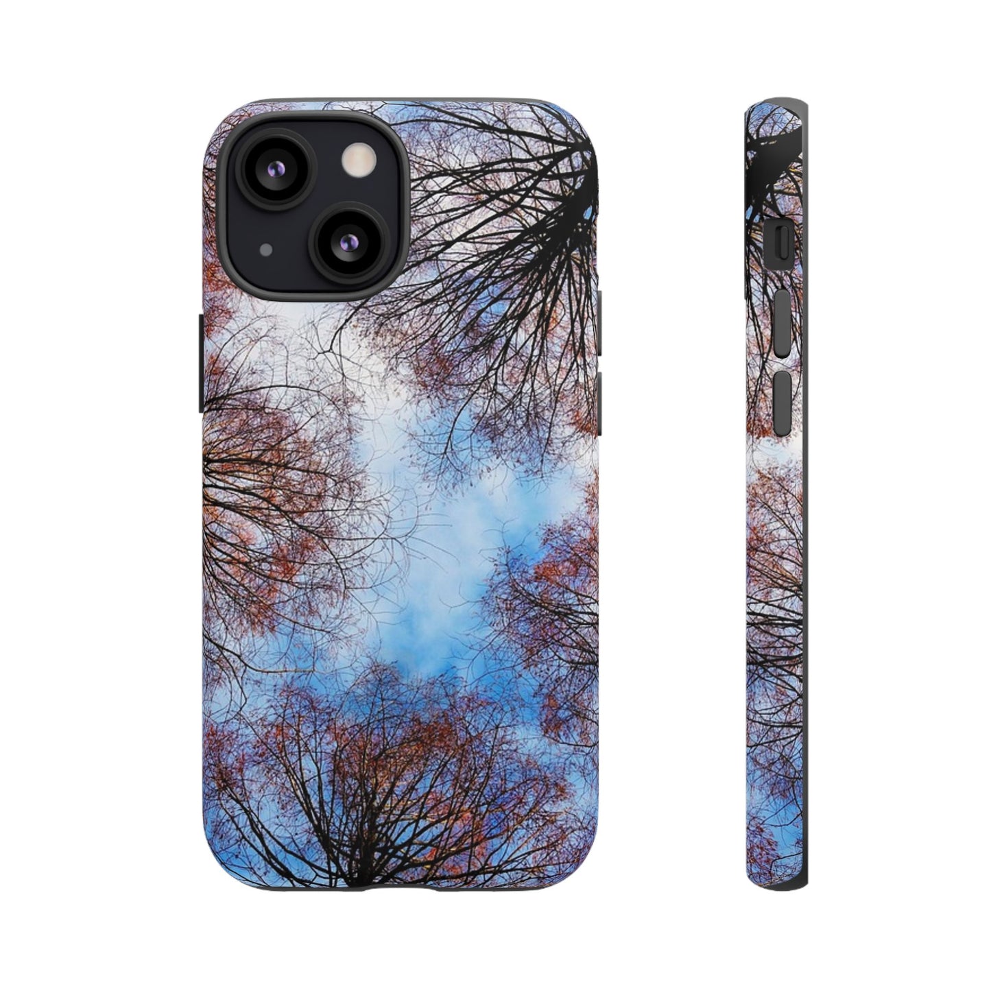 Skyward Trees Phone Case — Nature Forest Canopy Protective Tough Case