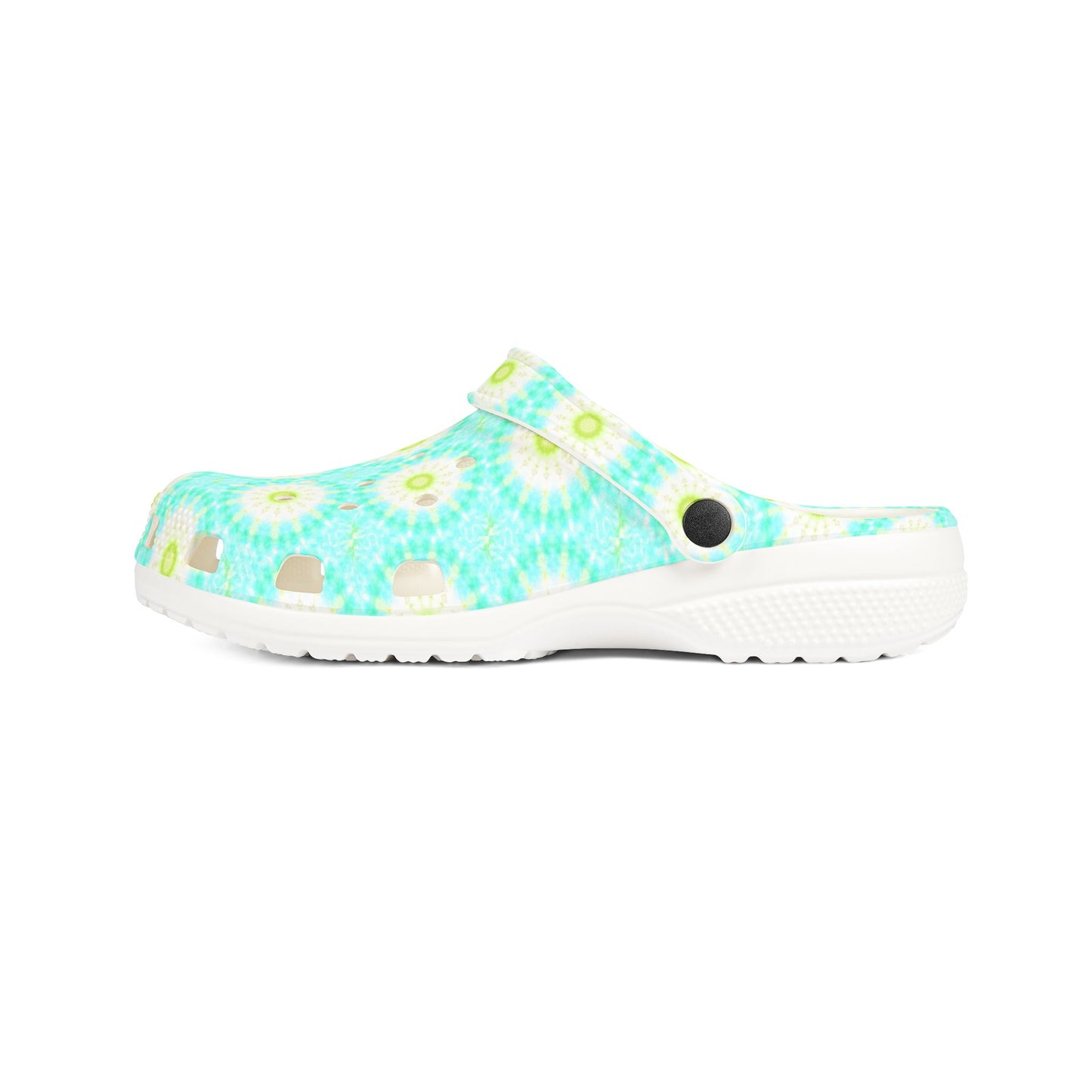 Aqua Daisy EVA Foam Clogs — Lightweight Floral Garden Shoes