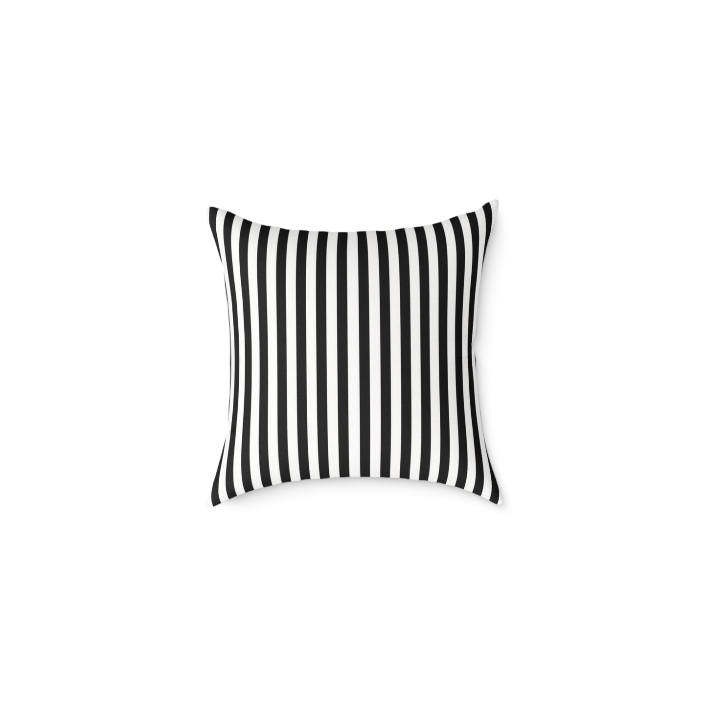 Black & White Vertical Stripe Throw Pillow — Modern Decorative Cushion