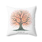 Tree of Life Throw Pillow — "I Am Who I Am" Inspirational Decorative Cushion