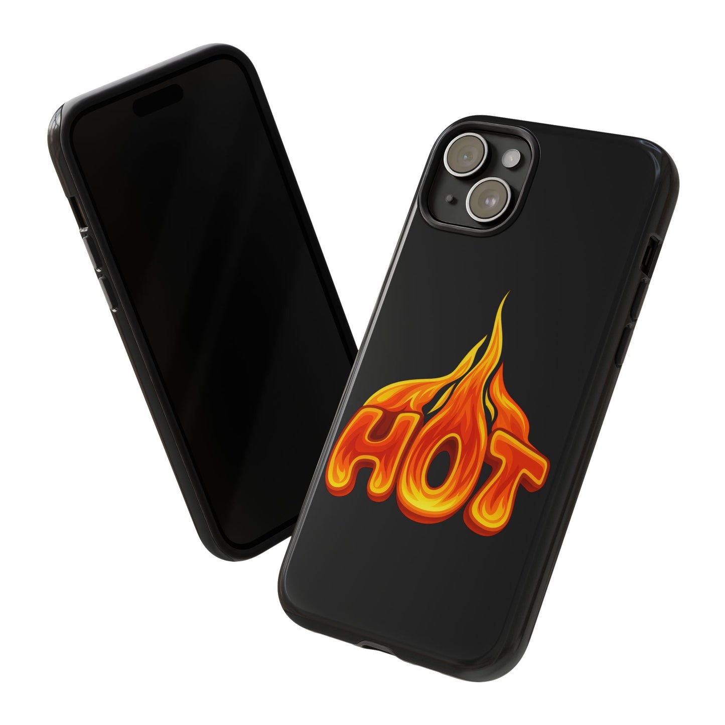 Stylish Phone Case, Hot Flames Design, Gift for Teens, Trendy Accessory, Protective Cover, Unique Phone Case
