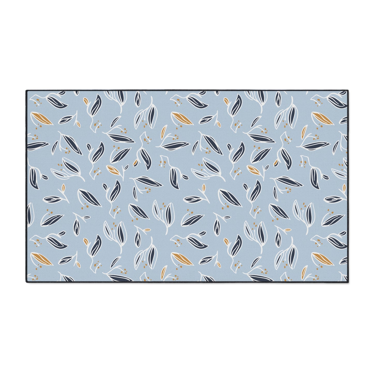 Leaf Pattern Heavy-Duty Floor Mat — Non-Slip Entry & Kitchen Rug