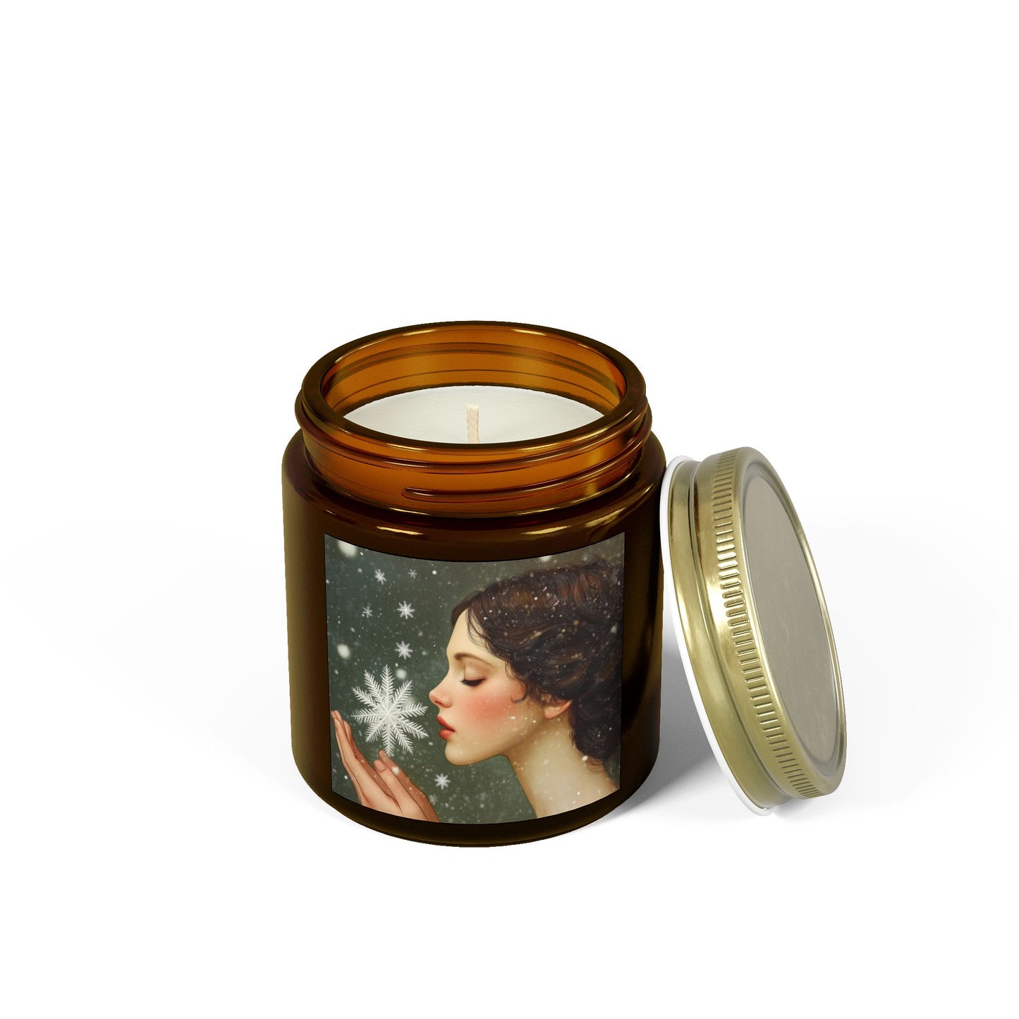 Coconut Apricot Scented Candle, Limited Edition Winter Candle, Decorative Home Fragrance, Gift for Her, Cozy Holiday Decor