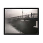 Framed Matte Canvas - Foggy Bridge Black & White Photography
