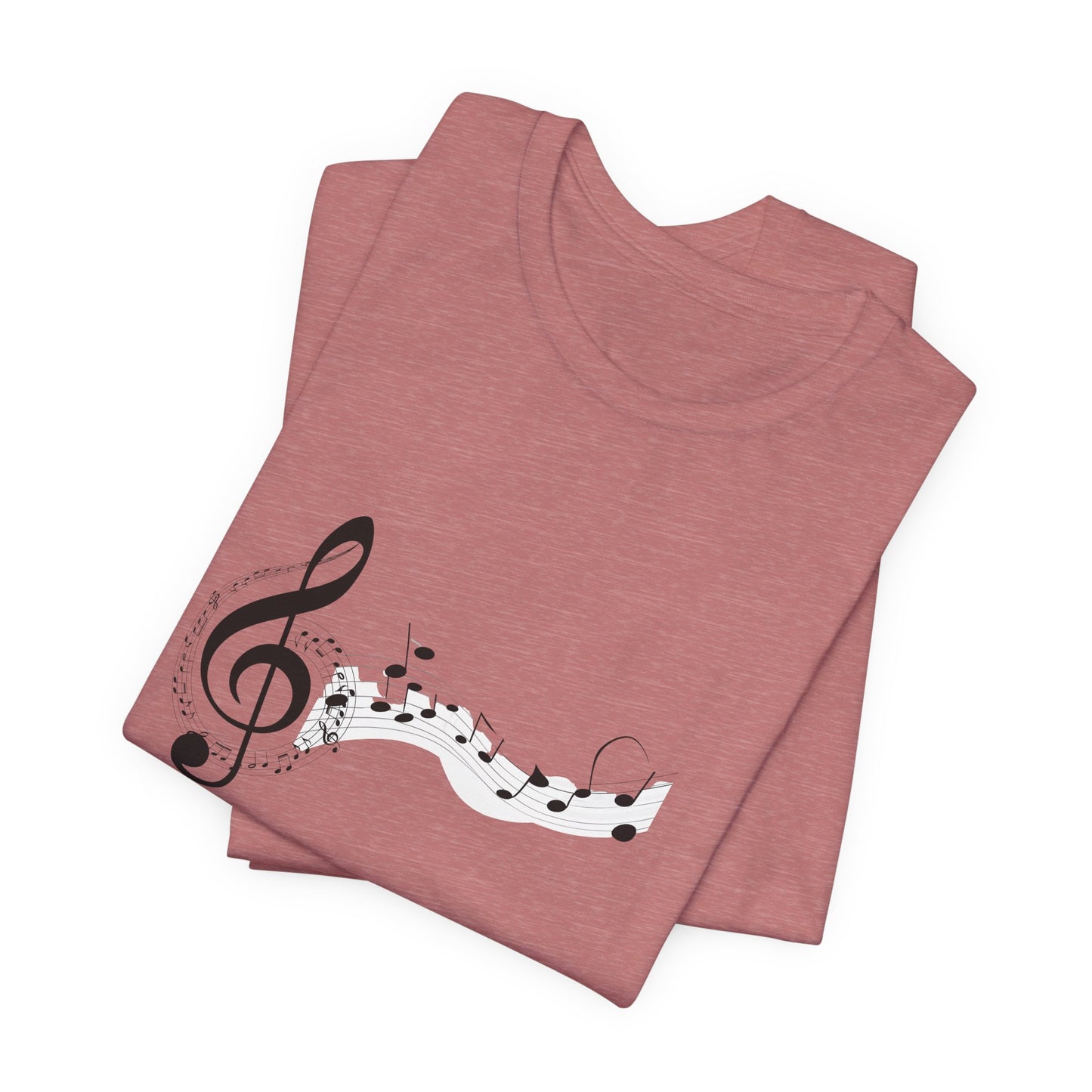 Musical Notes Short Sleeve Tee for Music Lovers