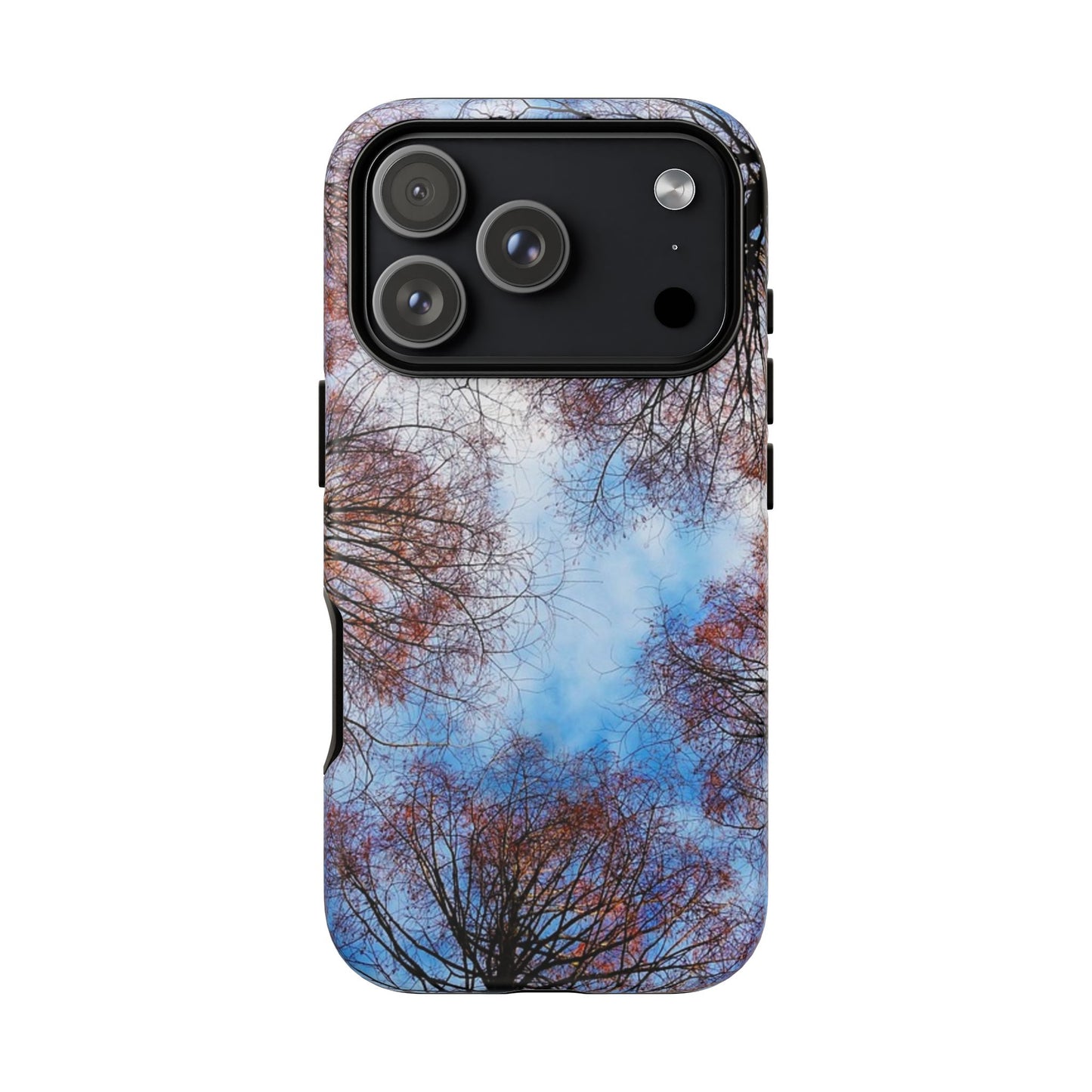 Skyward Trees Phone Case — Nature Forest Canopy Protective Tough Case