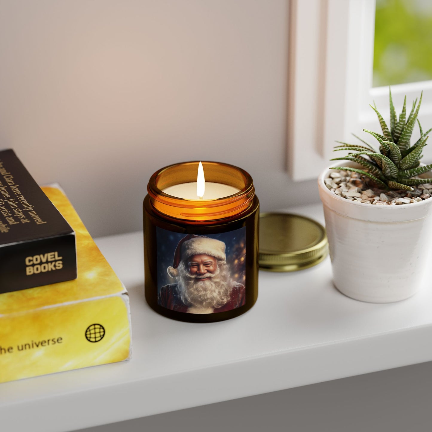 Festive Santa Scented Candle | Holiday Gift, Cozy Home Decor, Christmas Candle, Seasonal Aromatherapy, Unique Stocking Stuffer