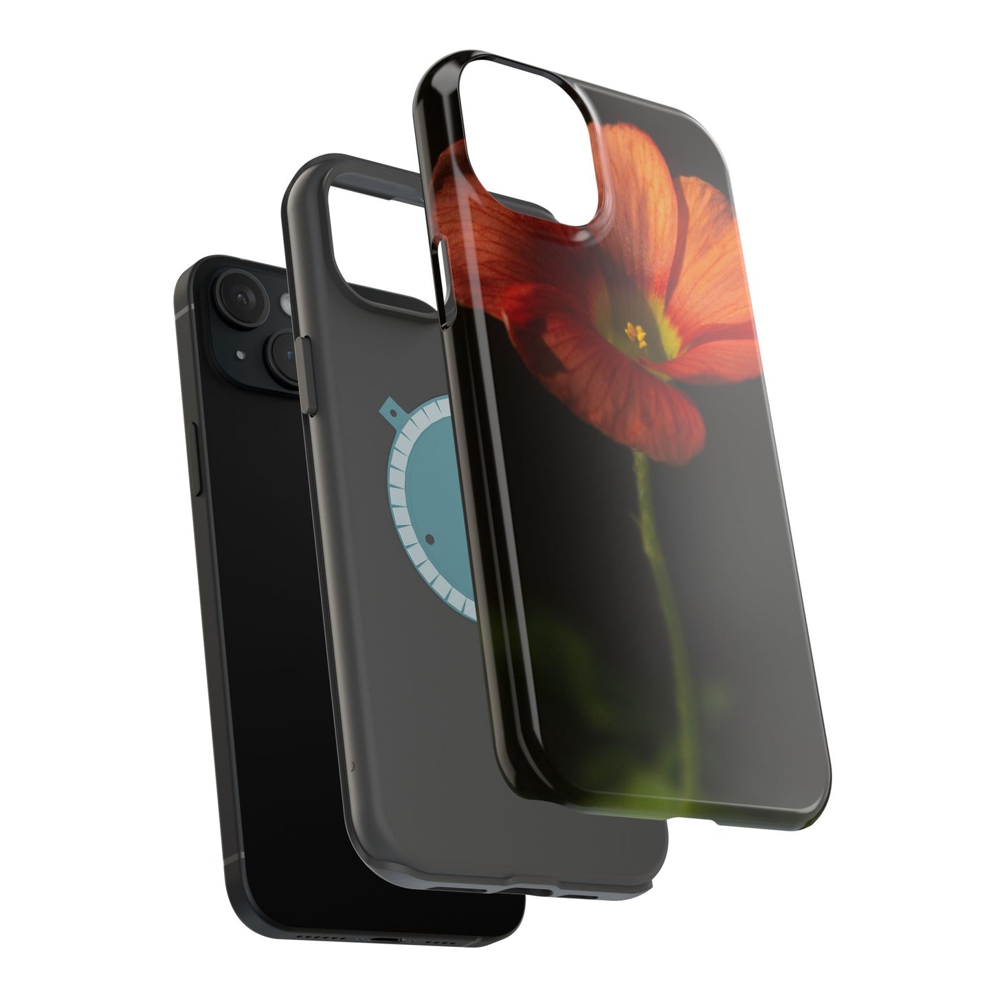 Poppy Bloom Magnetic Impact Phone Case — Slim Protective Floral Design