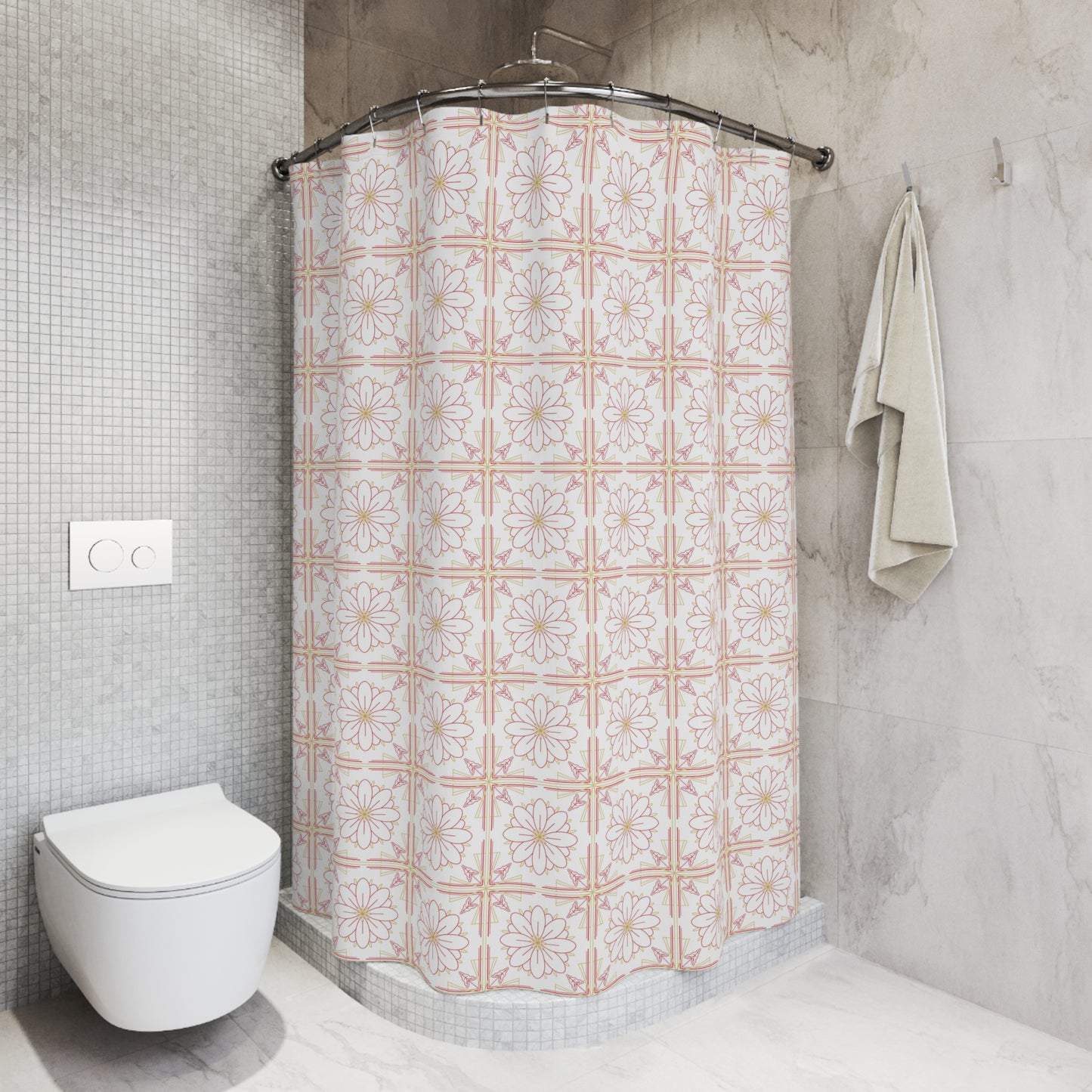 Boho Floral Shower Curtain - Elegant Bathroom Decor, Feminine Home Accent, Gift for New Homes, Bohemian Design, Bridal Showers, [...]