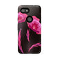 Floral iPhone Case | Tough Cases with Pink Poppy Design, Elegant Flower Phone Cover, Gift for Her, Spring Accessories, Chic Tech
