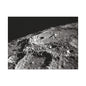 Lunar Surface Matte Canvas Print — Black & White Moon Crater Wall Art