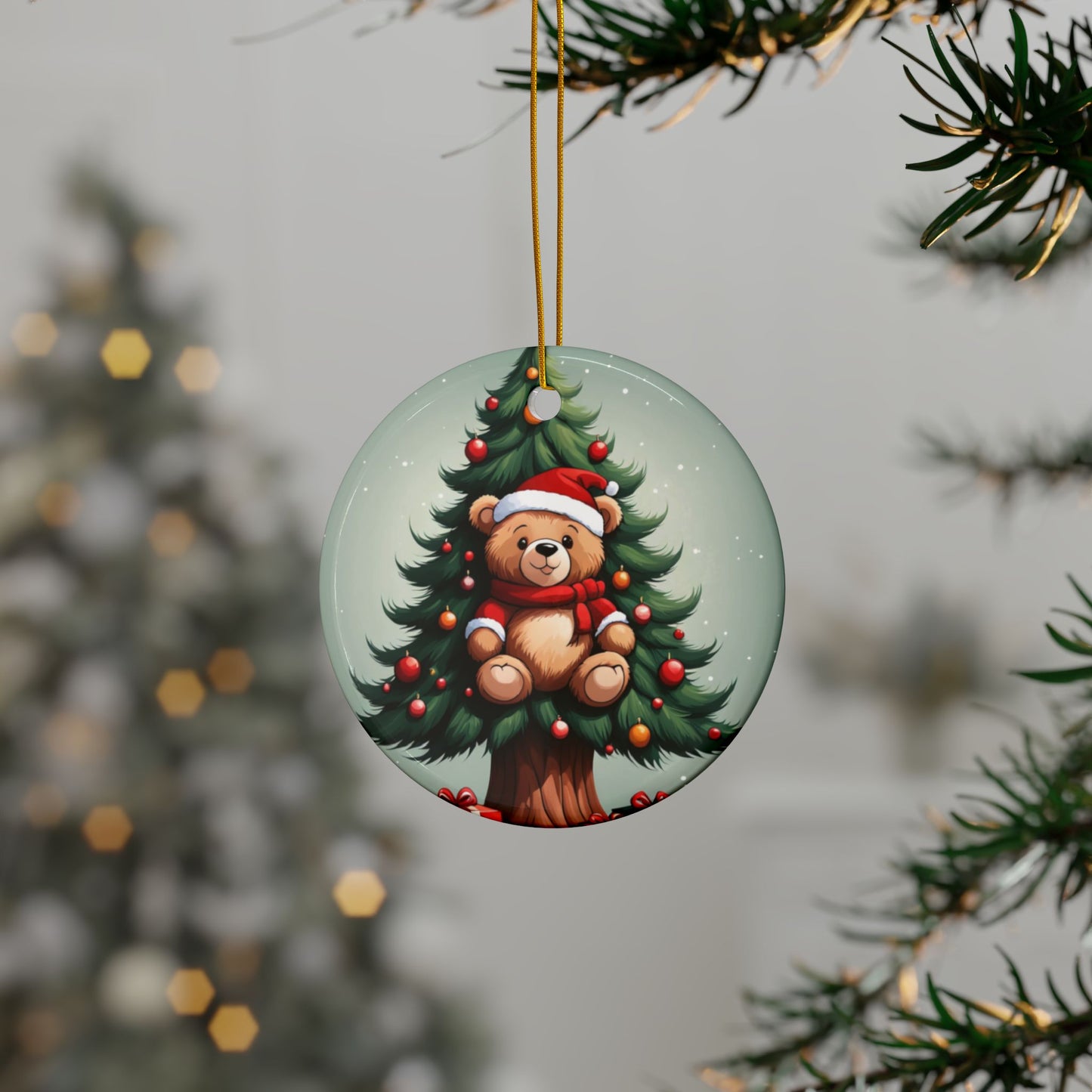 Ceramic Ornaments, 2-Side Print, (1pc, 3pcs, 5pcs, 10pcs)