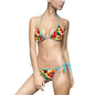 Tropical Floral Bikini Set, Women’s Swimwear, Beachwear, Summer Fashion, Vacation Essentials, Floral Print Swimsuit