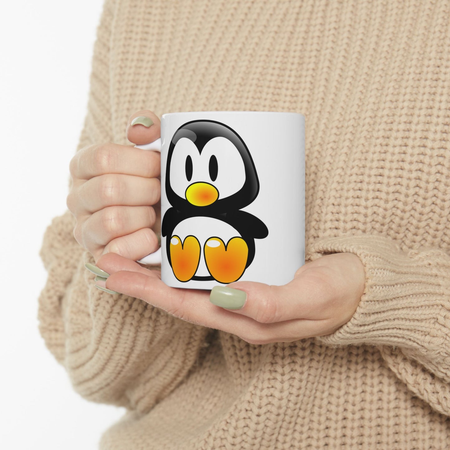 Cute Penguin Ceramic Mug — Adorable Polar Animal Coffee Cup (11oz & 15oz)