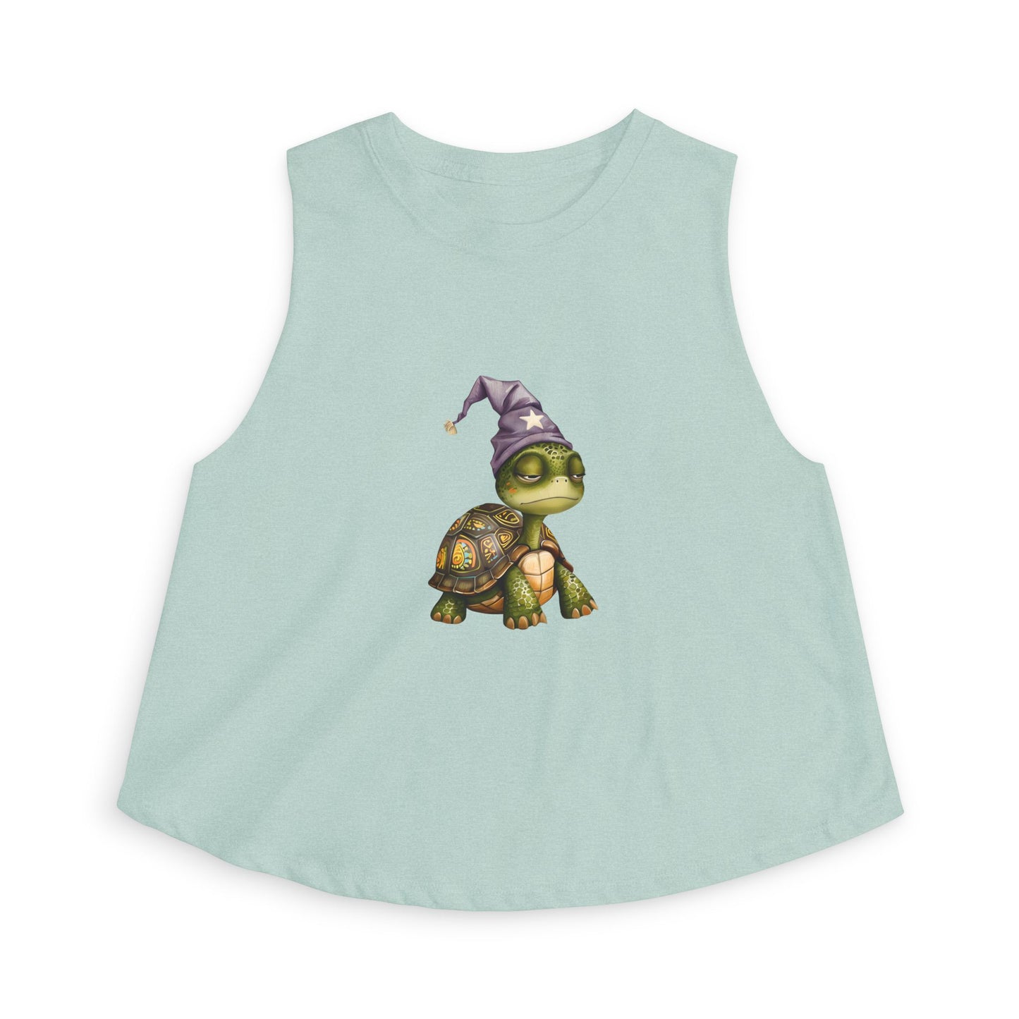 Turtle Wizard Crop Top — Cute Magical Turtle Graphic Tank