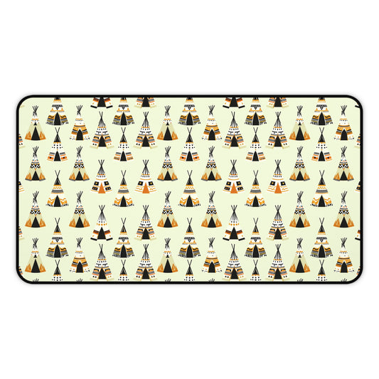 Tribal Teepee Desk Mat - Bohemian Workstation Decor