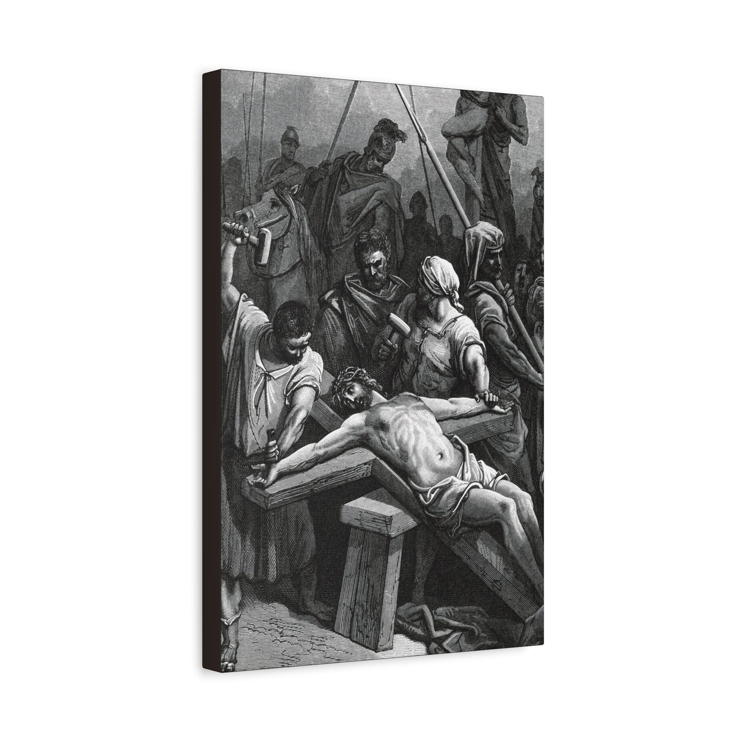 Crucifixion Art Matte Canvas Print – Stretched Religious Wall Decor
