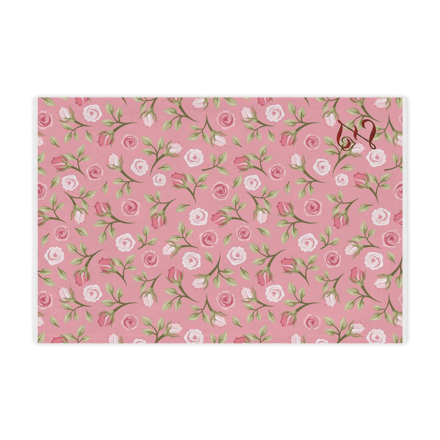 Pink Rose Floral Minky Blanket — Soft Monogrammed "Z" Throw for Nursery, Baby Shower & Gift
