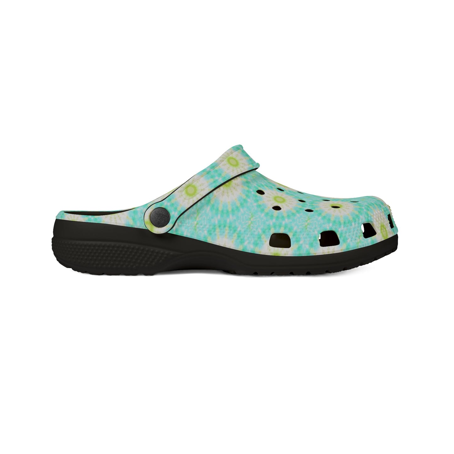 Aqua Daisy EVA Foam Clogs — Lightweight Floral Garden Shoes