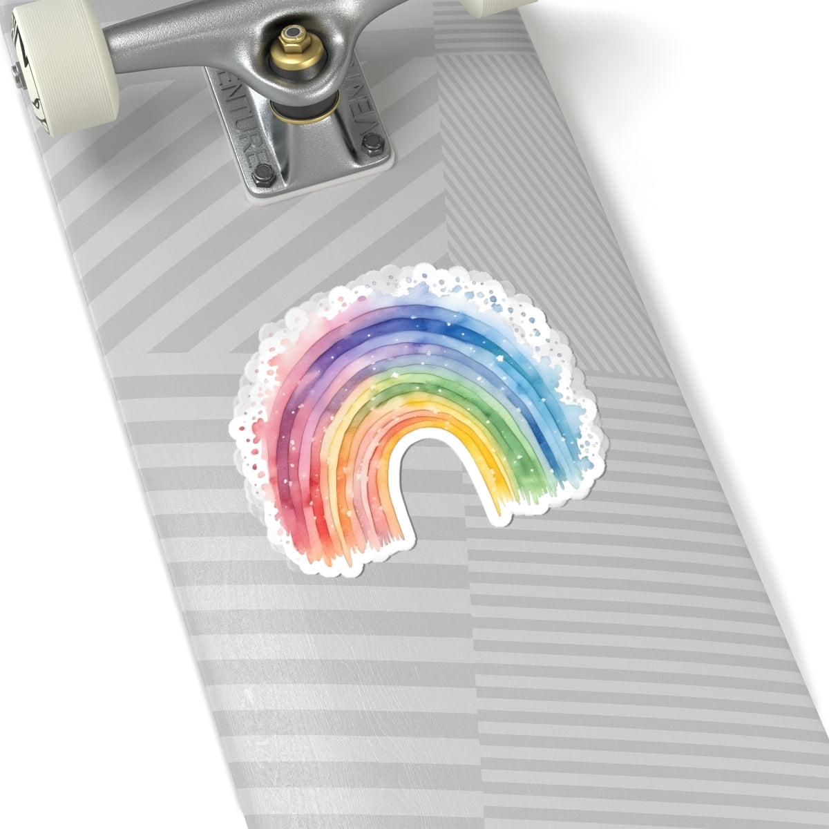 Watercolor Rainbow Sticker — Kiss-Cut Vinyl Rainbow Decal for Laptops, Journals & Gifts