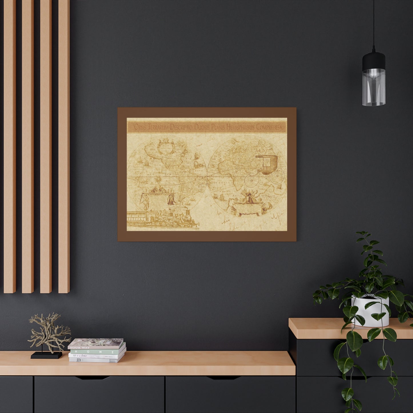 Vintage World Map Canvas Print — Matte Stretched Wall Art