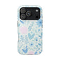 Floral Pastel Magnetic Impact Phone Case — Blue & Pink Botanical Design