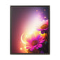 Framed Floral Canvas Art — Pink Daisies Sunset Wall Print