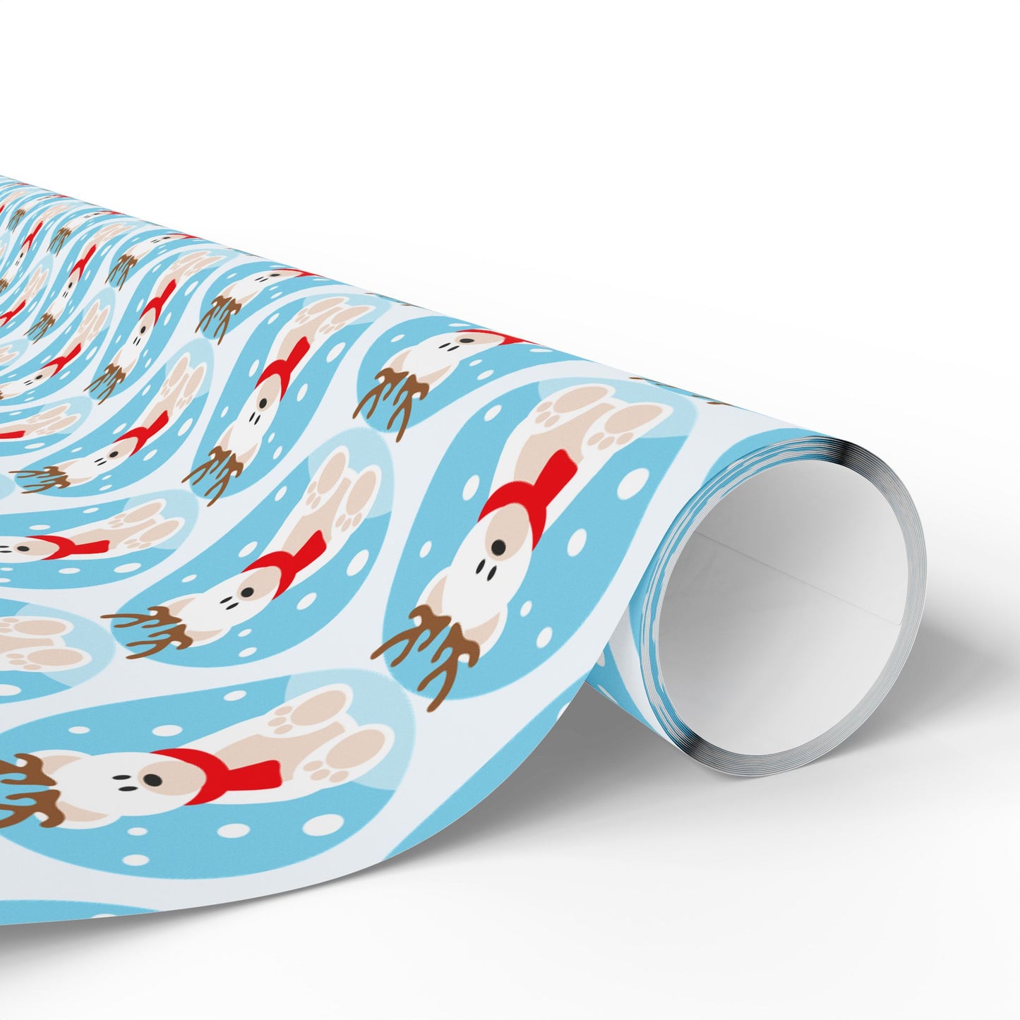 Snow Globe Reindeer Wrapping Paper Roll — Cute Holiday Gift Wrap
