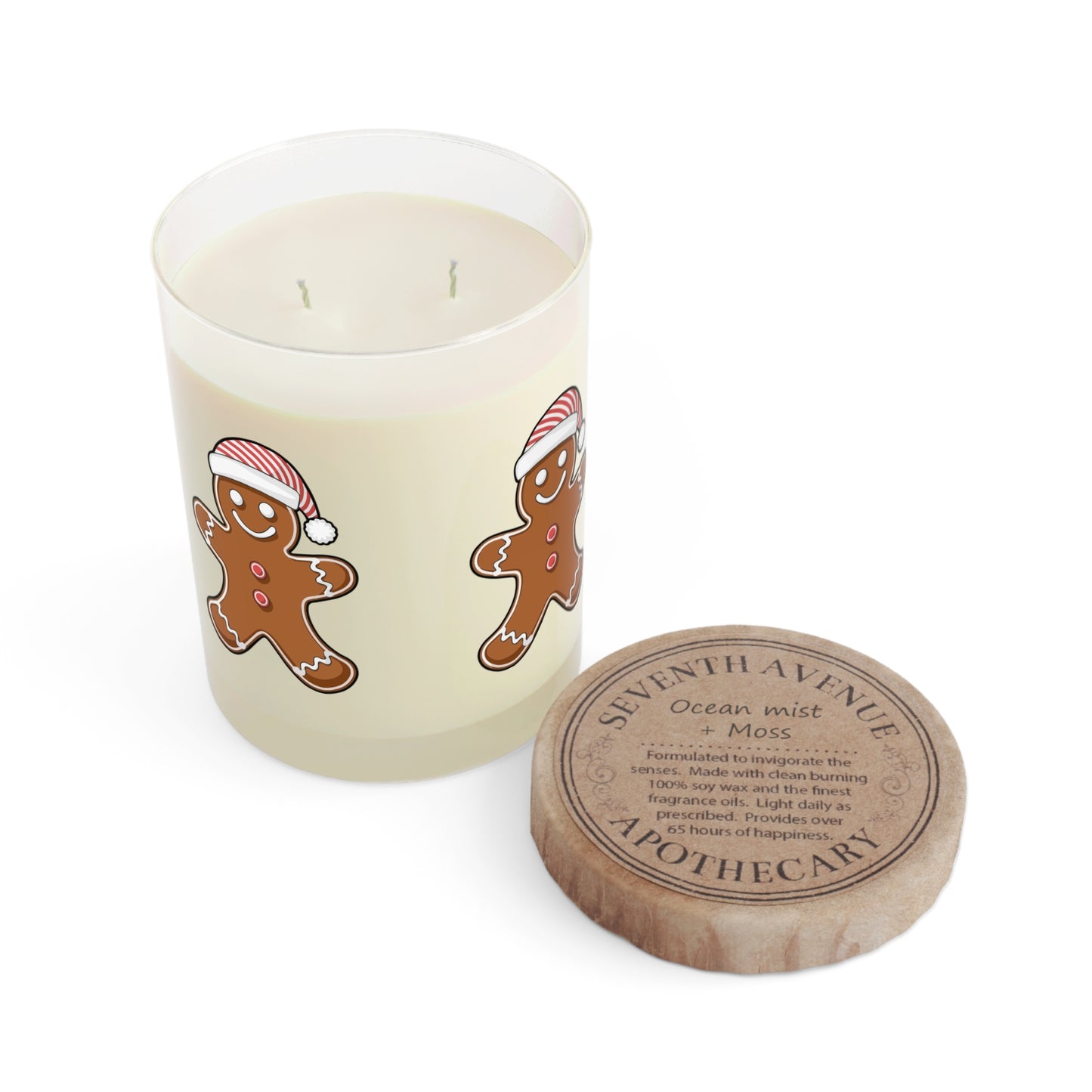 Gingerbread Holiday Scented Candle — 11oz Jar (Full Glass)