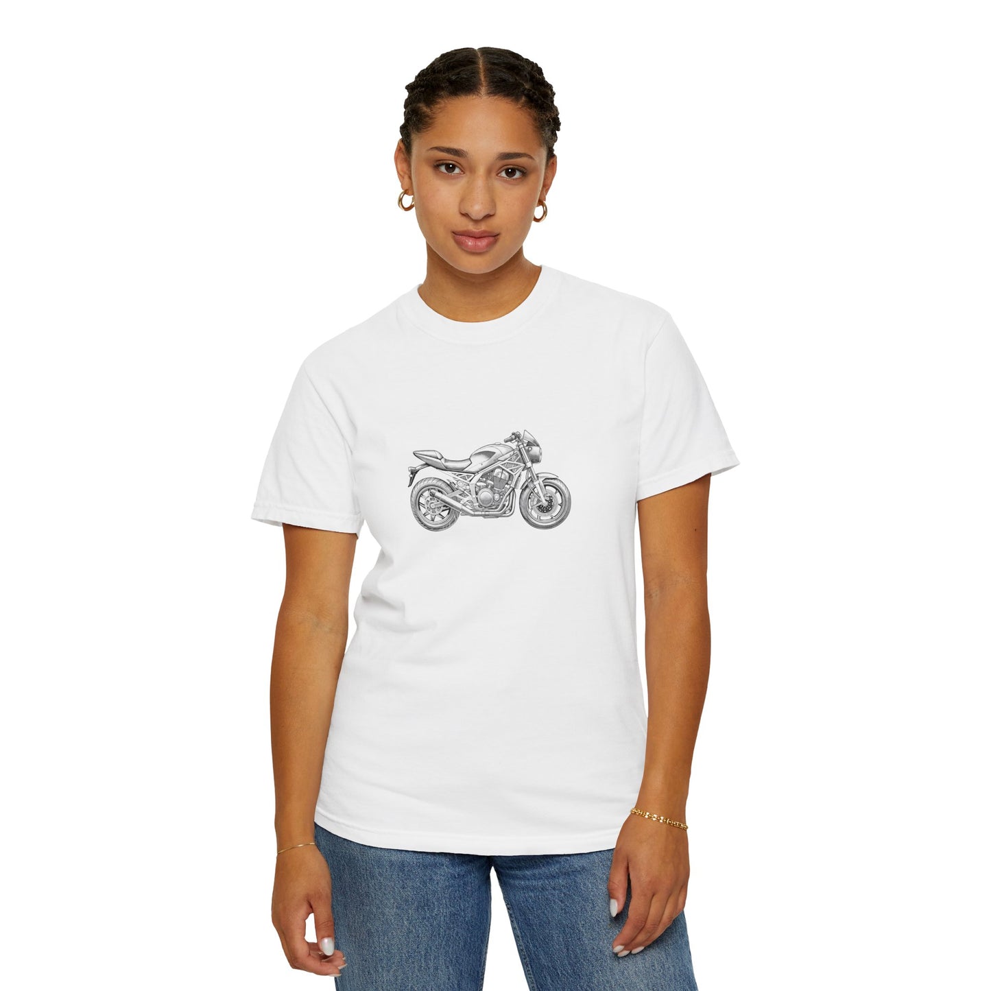Motorcycle Vibes Unisex Garment-Dyed T-Shirt, Biker Tee for Motorcycle Enthusiasts, Gift for Riders, Casual Wear, Adventure Apparel