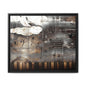 Framed Music Notes Canvas Print — Abstract Vintage Piano & Sheet Music Wall Art