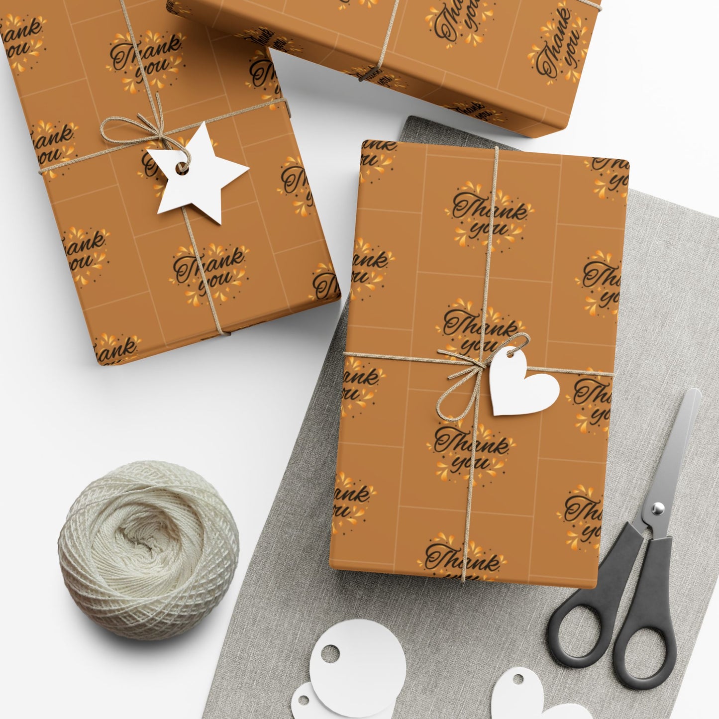 Gift Wrap Paper — 'Thank You' Confetti Pattern