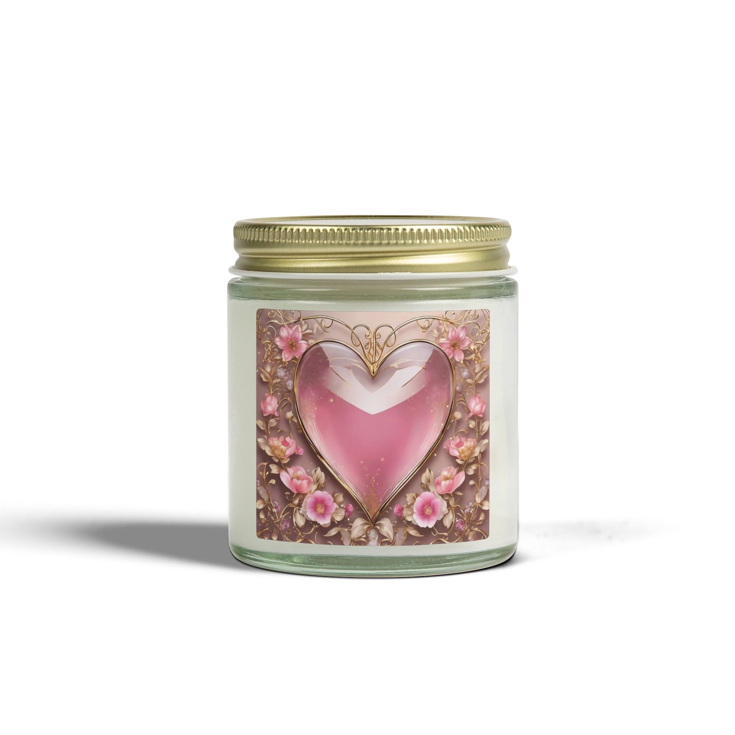 Coconut Apricot Heart Scented Candle (4oz/9oz)