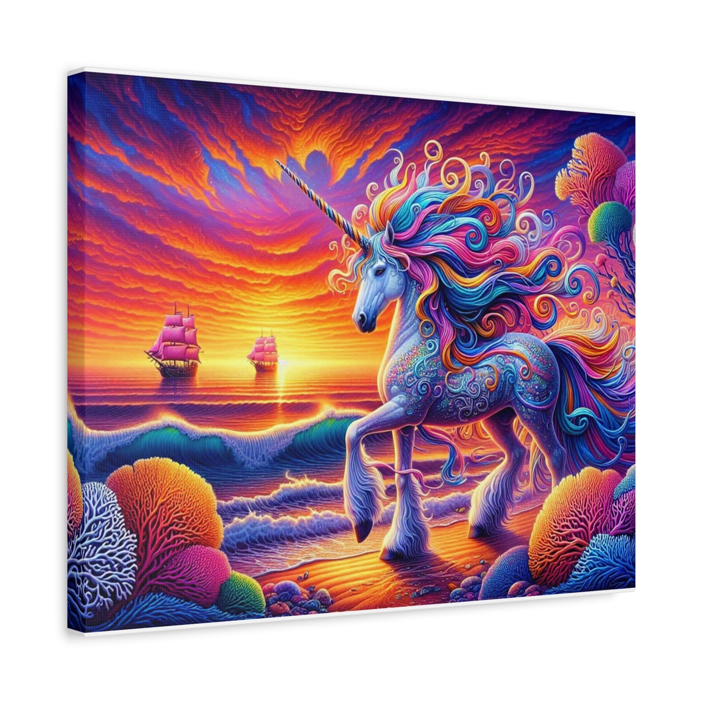 Matte Canvas, Stretched, 1.25"  Unicorn