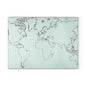 World Map Glass Cutting Board, Kitchen Decor, Unique Gift, Culinary Accessory, Home Cooking, Travel Enthusiast Gift