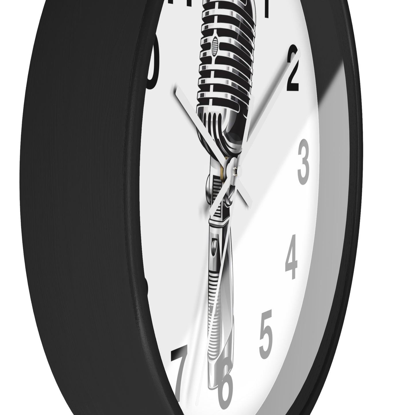 Retro Microphone Wall Clock | Vintage Mic Analog Clock