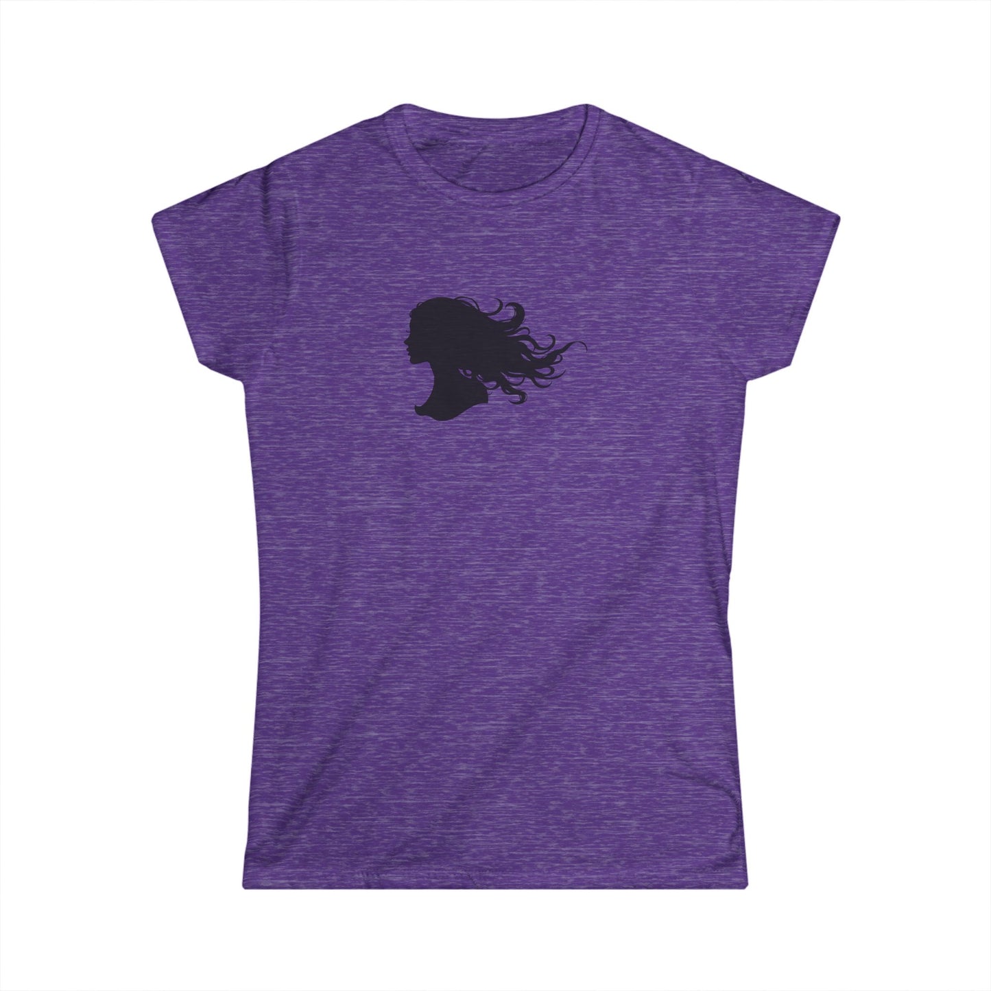 Elegant Silhouette Women's Softstyle Tee, Fashion T-Shirt, Gift for Her, Casual Wear, Creative Graphic Tee