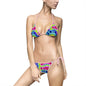 Colorful Tie-Dye Women's Bikini Swimsuit, Summer Swimwear, Beachwear, Summer Vacation, Festival Fashion, Pool Party Outfit
