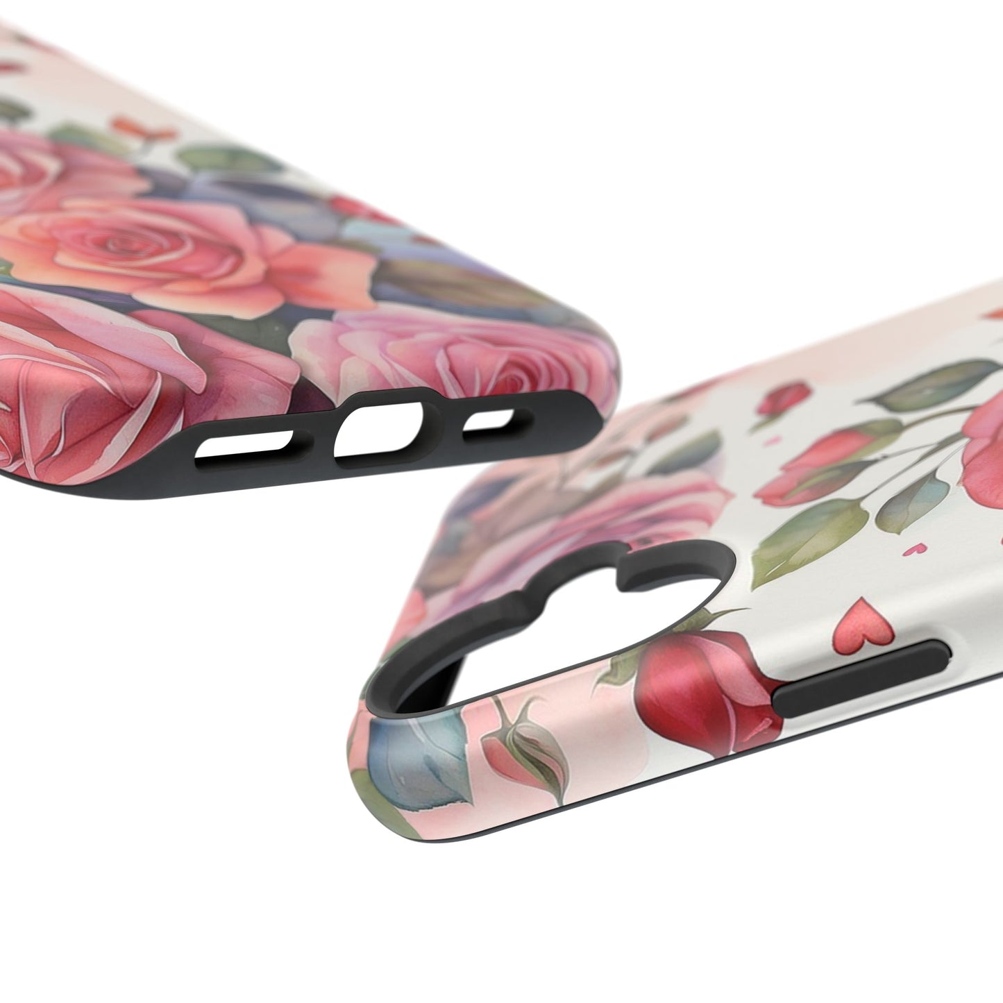 Floral Rose Magnetic Phone Case — Impact-Resistant Protective Cover