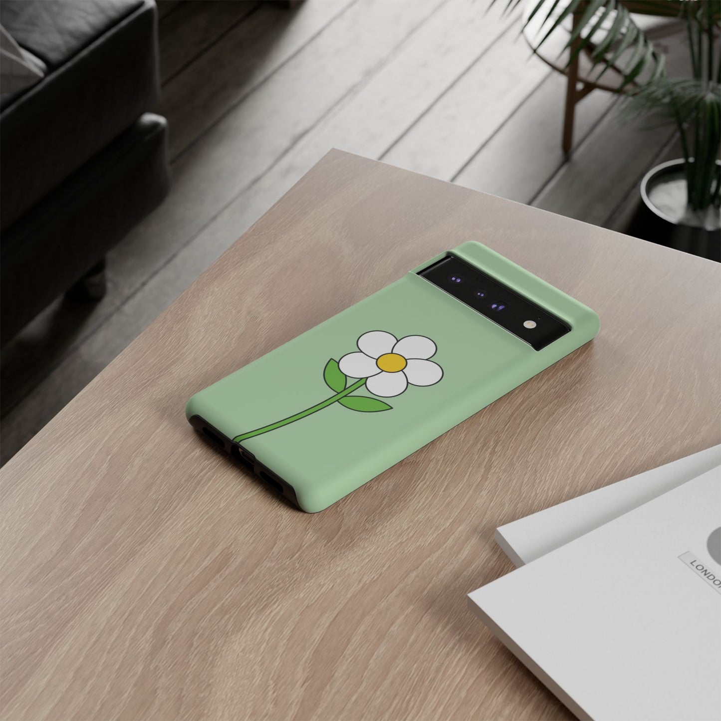 Floral Phone Case - Tough Cases for Nature Lovers, Cute Green Flower Design, iPhone Cover, Gift for Her, Spring Accessories