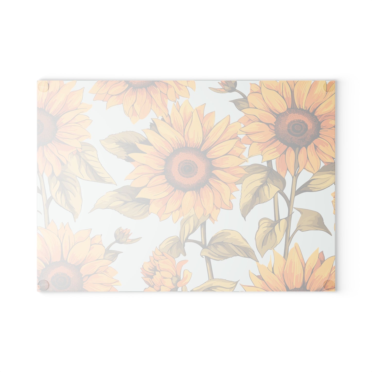 Sunflower Glass Cutting Board  Kitchen Decor
