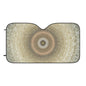Car Sun Shade — Neutral Mandala Pattern Auto Windshield Protector