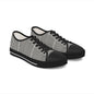 Striped Low Top Sneakers for Women — Casual Black & White Canvas Kicks