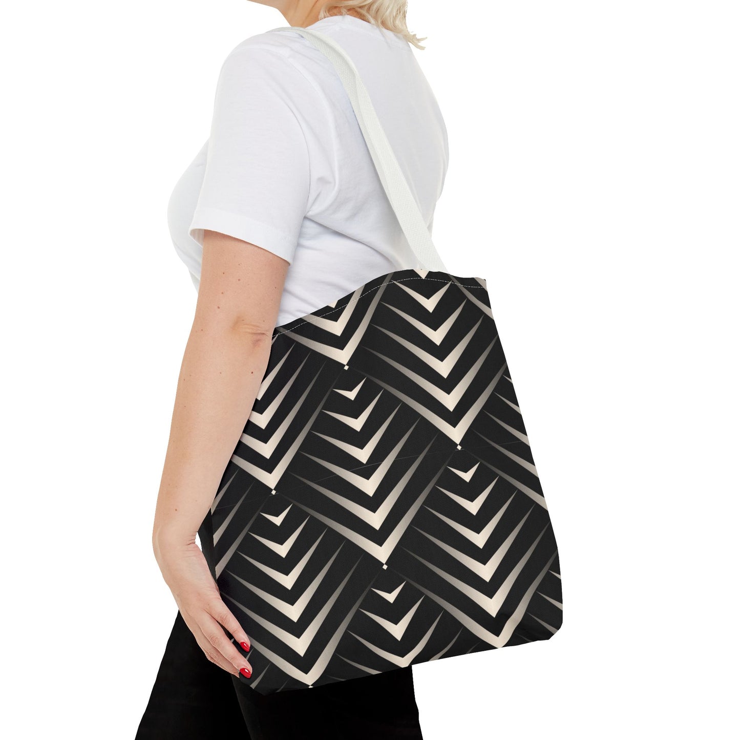 Chic Geometric Tote Bag, Stylish Everyday Bag, Reusable Shopping Tote, Eco-Friendly Gift, Fashion Accessory for All Occasions