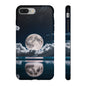 Moonlit Reflection Phone Case — Night Sky Moon & Clouds Tough Case