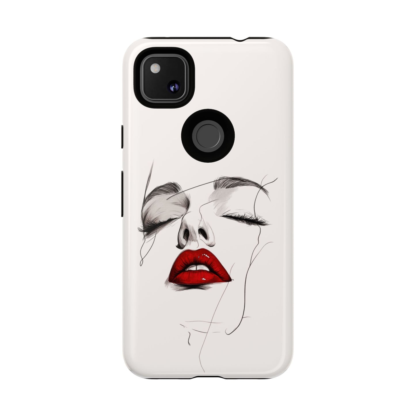Stylish Phone Case with Artistic Lip Design, Femme Tech Accessory, Trendy Device Cover, Gift for Her, Unique Phone Accessories