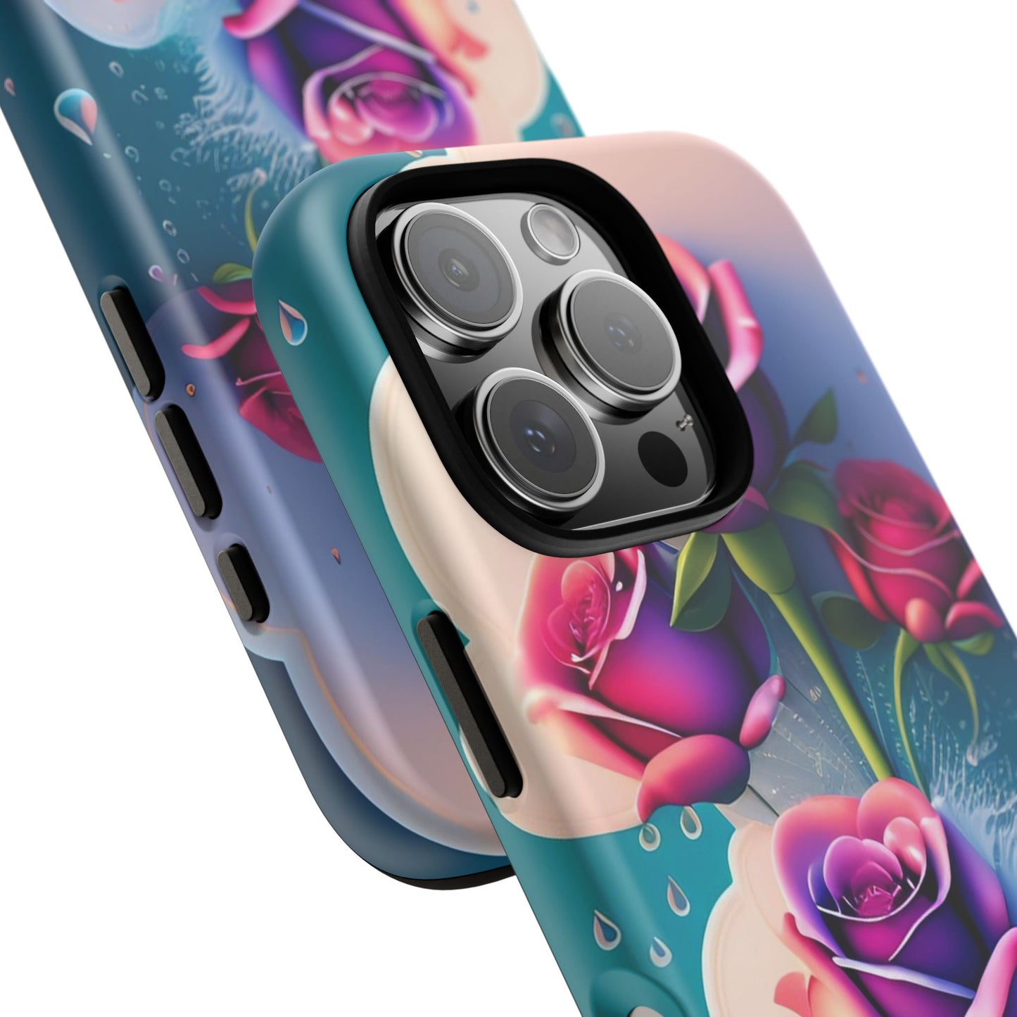 Floral Dream Tough Phone Case — Rose Bouquet Clouds Design