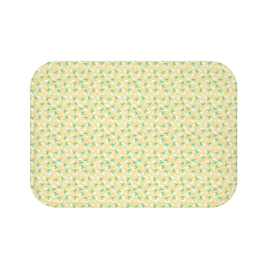 Sunny Floral Bath Mat, Vibrant Bathroom Decor, Non-Slip Mat, Home Gift, Spring Vibes, Eco-Friendly Mat